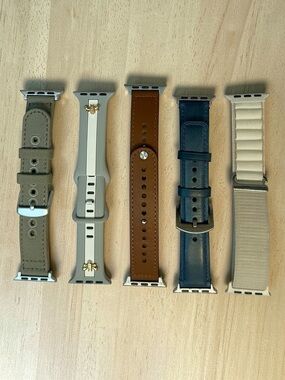 Set of Five Watch Bands Various Colors Compatible with Apple Watch 38/40/41